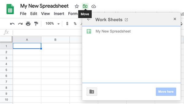 Move here spreadsheet