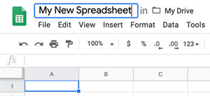 Google Sheets rename document