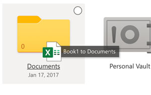 Excel drag to folder