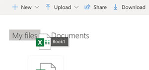 Excel drag to My files