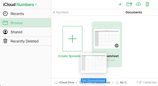 Drag and drop the spreadsheet on to the path