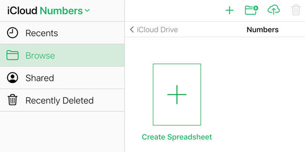 iCloud Numbers Main 